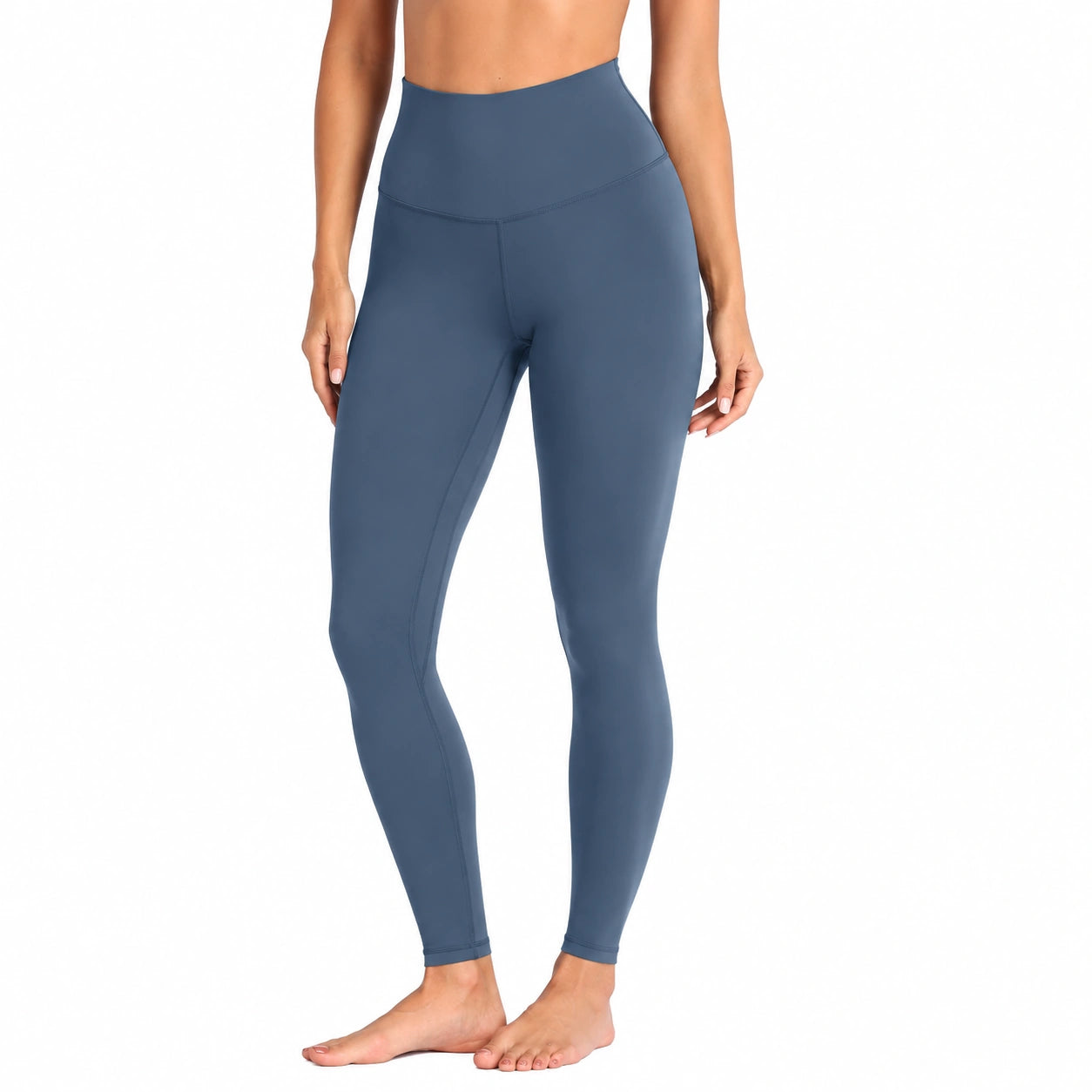 Legging de sport femme taille S bleu extensible taille haute