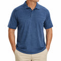 Polo homme taille L en maille bleu marine à manches courtes style décontracté