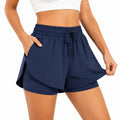 Jupe-short femme taille S en tissu synthétique bleu marine style sportif avec taille élastique