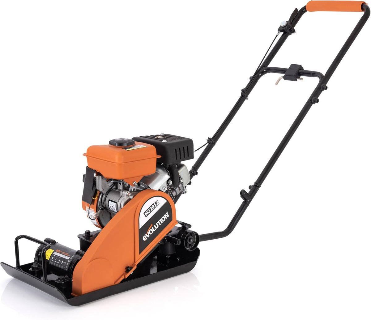 750 W, Idéale pour une excellente preparation de surfaces, 90Hz, Hulk Compacteur à essence à plaque vibrante, Outil à béton, Evolution Power Tools