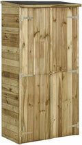 Abri de jardin, 85 × 48 × 177 cm, Armoire de Jardin extérieur, Makastle, 42, 5 × 39, 5 cm, 3 étagères, 2 Portes