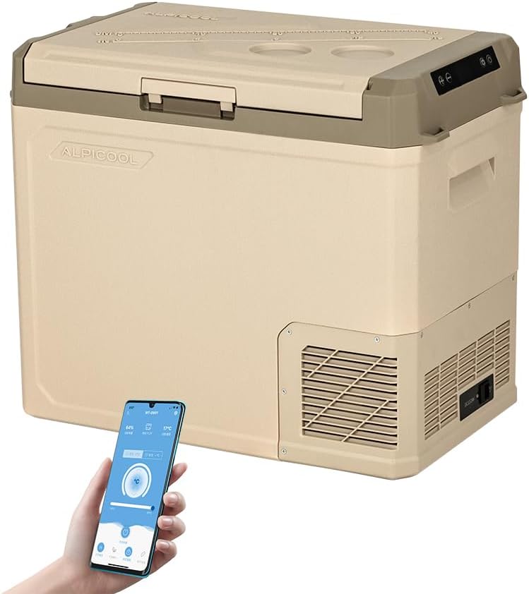 Alpicool Mini réfrigérateur, Bureau ou Pique-Nique en Plein Air/ -20 à 20°C, GE50, 45L, 24V, portable