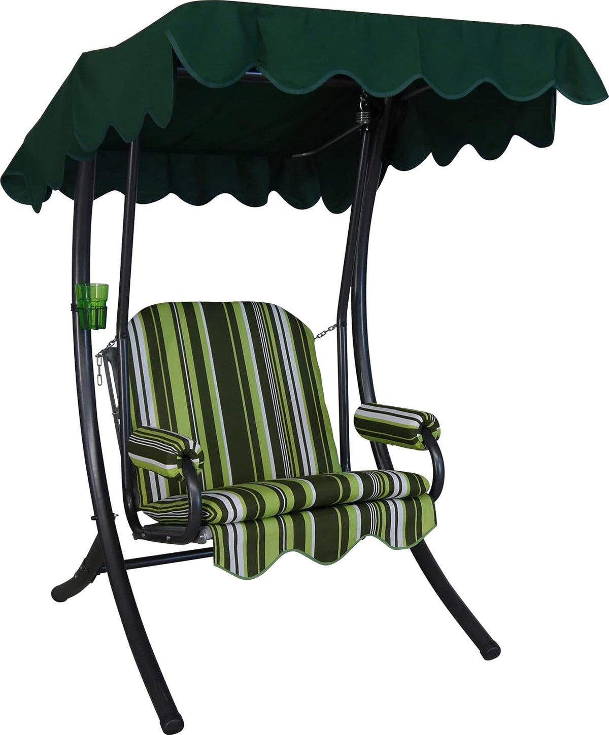 Angerer Balancelle de jardin, 100 × 145 × 160 cm, réglable, Structure en Acier Galvanisé, 100 × 145 cm, 65 × 50 cm, 8 cm, 30°C